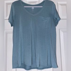 Teal short sleeve shirt